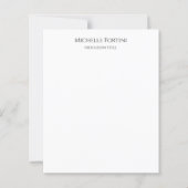 Elegant Plain Simple Minimalist Paper Sheet (Front)