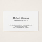 Elegant Plain Simple Minimalist Profile Card (Front)