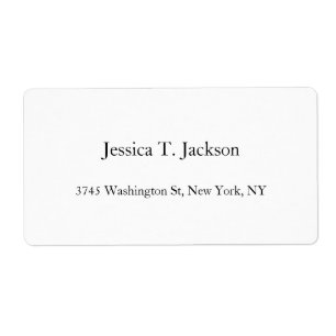 Elegant Plain Simple Professional Label