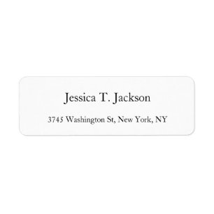 Elegant Plain Simple Professional Label