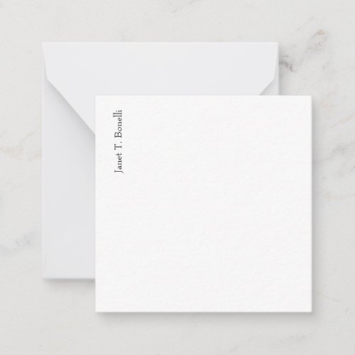 Elegant Plain Simple Professional Note Card