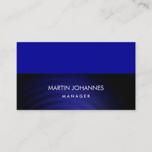Elegant Plain Stylish Blue Color Business Card