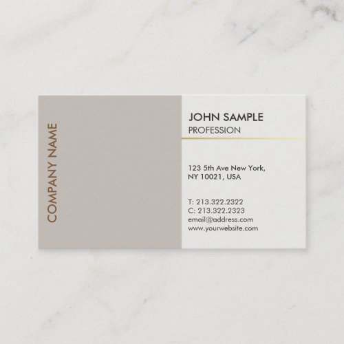 Elegant Plain Stylish Modern Professional Design Business Card