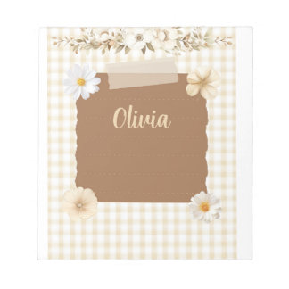 Elegant Planner with Soft Stamp & Rose Accents – C Notepad