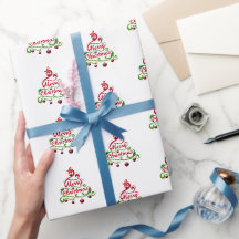 Elegant & Playful Swirly Christmas Tree Typography