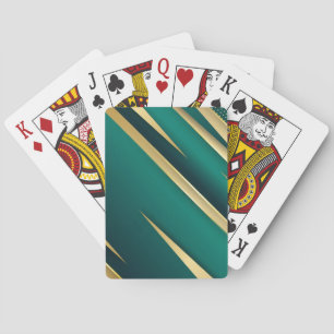 Elegant Playing Cards - Green and Gold