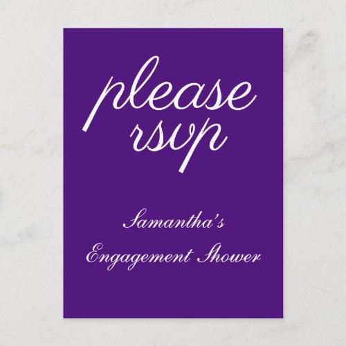 Elegant please rsvp Postcard