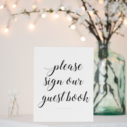 Elegant Please Sign Our Guest Book Wedding
