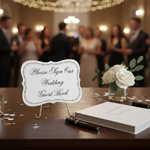 Elegant Please Sign Our Wedding Guest Book Sign