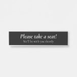 [ Thumbnail: Elegant "Please Take a Seat!" Door Sign ]