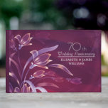 Elegant Plum Floral 70th Wedding Anniversary   Guest Book at Zazzle