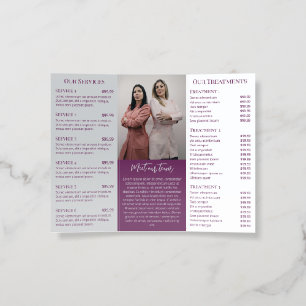 Elegant Plum Gray Large Cover Photo Beauty Spa Brochure