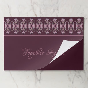 Elegant Plum Grey And Pink Large Tearaway Placemat