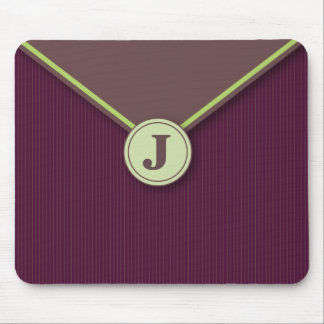 Elegant Plum Personalised Monogrammed Mousepad