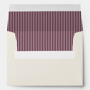 Elegant Plum Purple Stripes Envelope