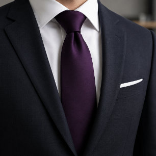 Elegant Plum to Black Gradient Neck Tie