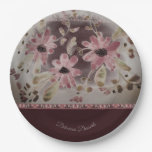 Elegant Plum Watercolour  Paper Plates