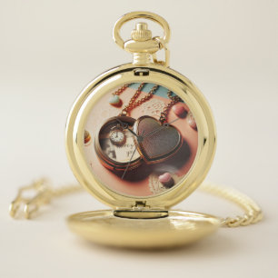 Elegant Pocket Watch Timeless Love Keepsake