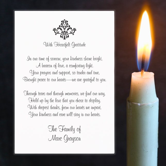 Elegant Poem Sympathy Thank You Notes (Elegant Poem Sympathy Thank You Notes)