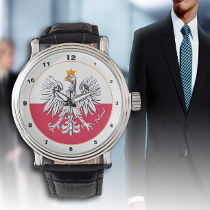 Elegant Poland watch, Polish Flag, Eagle fashion Watch