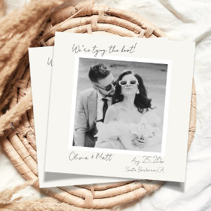 Elegant Polaroid Save the Date Wedding Invitation