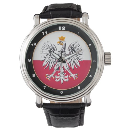 Elegant Polish Flag Eagle Poland fashion design Watch
