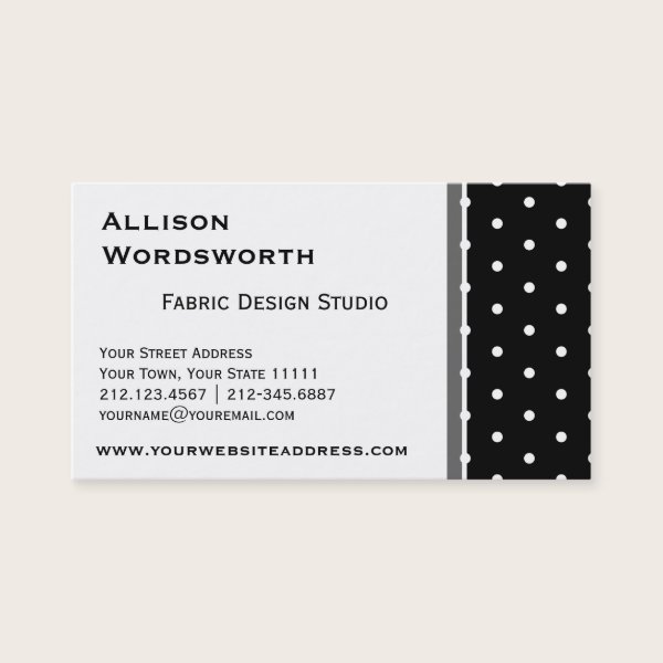 Polka Dot Business Cards Antique Images
