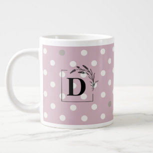 Elegant Polka Dot Monogram Mug – Customizable Gift
