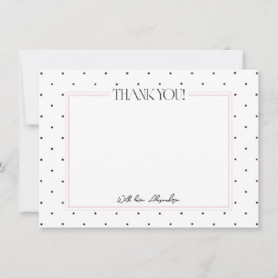 Elegant Polka Dot Thank You Stationery Cards