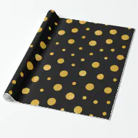Kraft and Gold Polka Dots Wrapping Paper, 3-Roll, 30, 60 Total Sq. Ft.