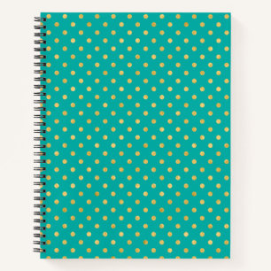 Elegant Polka Dots -Mint & Gold- Notebook