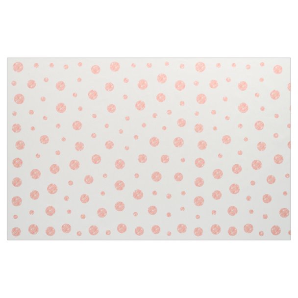 Pink and Gold Polka Dot Textile Fabric