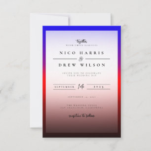 Elegant Polyamory Pride Wedding Invitation