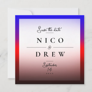 Elegant Polyamory Pride Wedding Save The Date