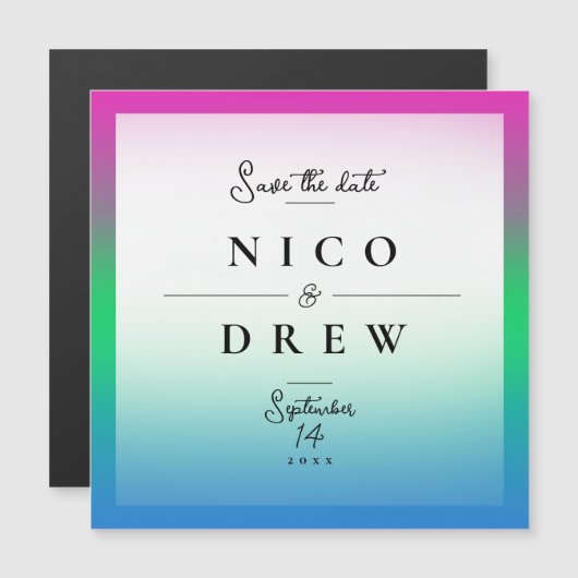 Elegant Polysexual Pride Wedding (Front/Back)