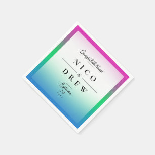 Elegant Polysexual Pride Wedding Napkins