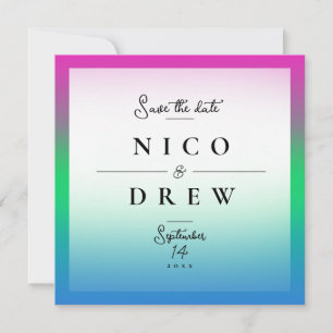 Elegant Polysexual Pride Wedding  Save The Date