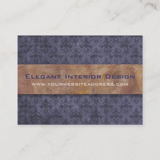 Customizable Elegant Pompeii Purple and Gold Business Card