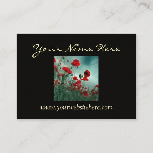 Elegant Poppy 2 Sided Business Card