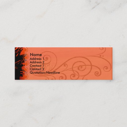 Customizable Elegant Poppy Business Card