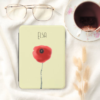 Elegant Poppy Flower Name Floral Design Kindle Cover