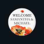 Elegant Poppy Red Flower Monogram Wedding Magnet<br><div class="desc">Make your wedding celebration unforgettable with this stunning poppy red flower magnet featuring personalized monogram design. This vibrant and elegant wedding favor combines the bold beauty of red poppies with sophisticated custom lettering, creating a keepsake that guests will proudly display and treasure for years to come. Key features: Striking poppy...</div>