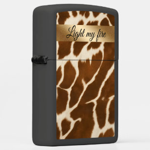 Elegant Popular Cow Faux Leather Collection Zippo Lighter