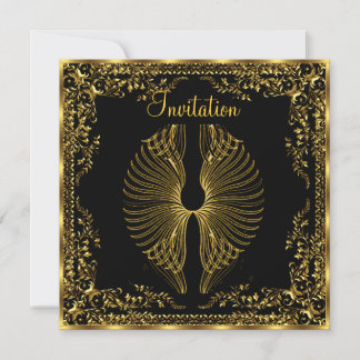 Elegant Popular  Gold Wings Invitation