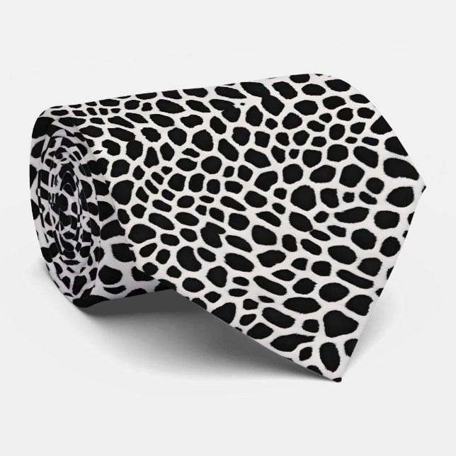 Elegant Popular Luxury White Leopard Collection Neck Tie (Rolled)