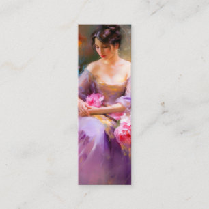 Elegant Portrait Bookmark Mini Business Card