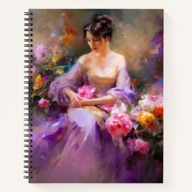 Elegant Portrait  Notebook (Front)