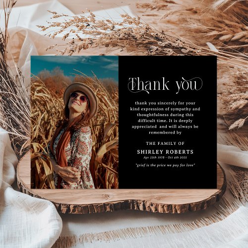 Elegant Portrait Photo Memorial Sympathy