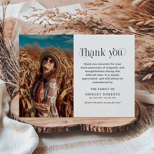 Elegant Portrait Photo Memorial Sympathy