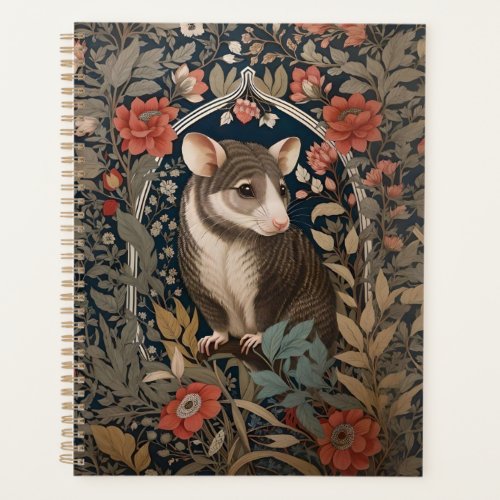 Elegant Possum William Morris Inspired Floral  Planner